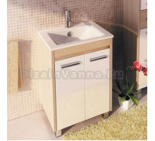 Тумба с раковиной Comforty Тулуза Д 60, напольная, сосна лоредо