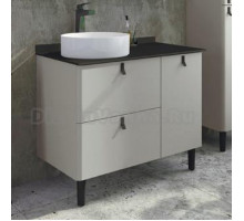 Тумба с раковиной Comforty Сорренто Н 90, светло-серая