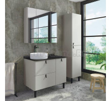 Мебель для ванной Comforty Сорренто Н 90, подвесная, светло-серая