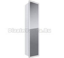 Шкаф-пенал Dreja Point 40 c подсветкой белый/зеркальный