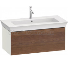 Тумба с раковиной Duravit White Tulip 105 американский орех, белый шелковисто-матовый