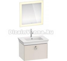 Мебель для ванной Duravit White Tulip 75 с ручкой, скандинавский белый шелковисто-матовый