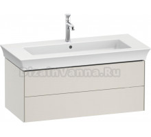 Тумба с раковиной Duravit White Tulip 105 2 ящика, скандинавский белый шелковисто-матовый