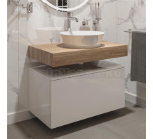 Столешница с раковиной Duravit White Tulip 43, дуб французский, 80, без отверстий + тумба 80