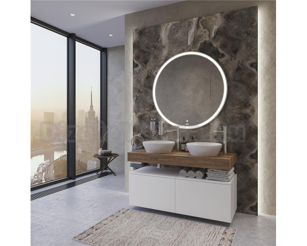 Мебель для ванной с раковиной Duravit D-Neo 40: столешница 120, дуб  французский, без отверстий + 2 тумбы 60, + 2 раковины: Купить в  интернет-магазине Дизайн Ванна в Москве