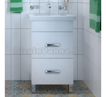 Тумба с раковиной IDDIS New Custo 50, напольная, белая