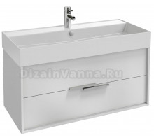 Тумба с раковиной Jacob Delafon Vivienne 100 белая, ручки хром