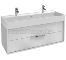 Тумба с раковиной Jacob Delafon Vivienne 120 белая, ручки хром