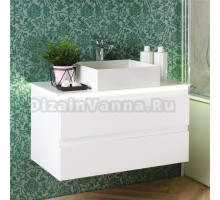 Тумба с раковиной Jacob Delafon Madeleine 80 белый матовый с подсветкой