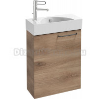 Тумба с раковиной Jacob Delafon Odeon Rive Gauche 50 L квебексий дуб, ручка черная