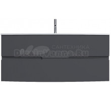 Тумба с раковиной Jacob Delafon Nona 120 глянцевый серый антрацит