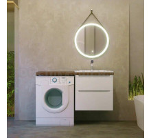 Мебель для ванной Jorno Wood 120, белая, под стиральную машину