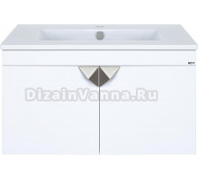 Тумба с раковиной Misty Сахара 75 белая