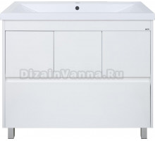 Тумба с раковиной Misty Алиса 90 напольная, белая