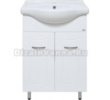Тумба с раковиной Misty Классик 60 с бельевой корзиной