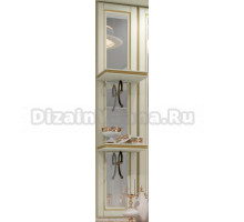 Зеркало Opadiris Корсо-оро №11 узкое с полками, слоновая кость с золотой патиной