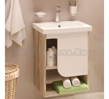 Тумба с раковиной Runo Сити 50 дуб скандинавский