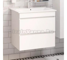 Тумба с раковиной Runo Манхэттен 65, подвесная, белая