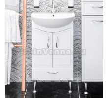 Тумба с раковиной Runo Севилья 50, напольная, раковина Уют 50