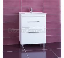Тумба с раковиной СанТа Вегас 65 напольная, 2 ящика