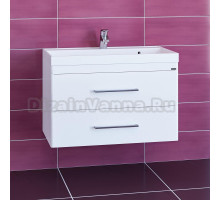 Тумба с раковиной СанТа Вегас 80 подвесная, 2 ящика