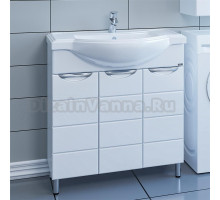 Тумба с раковиной СанТа Родос (Классик) 80 напольная, 3 дверцы