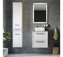 Мебель для ванной STWORKI Эстерсунд 60 белая матовая, монте тиберио с отверстием под смеситель в столешнице