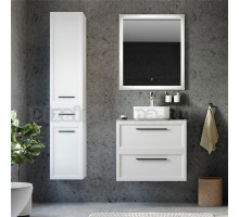 Мебель для ванной STWORKI Эстерсунд 75 белая матовая, простоун беж