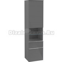 Шкаф-пенал Villeroy & Boch Venticello A95201 L, glossy grey, с ручками хром