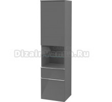 Шкаф-пенал Villeroy & Boch Venticello A95211 R, glossy grey, с ручками хром