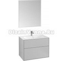 Мебель для ванной Villeroy & Boch Finion 80 light grey matt lacquer, с настенным освещением