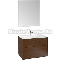 Мебель для ванной Villeroy & Boch Finion 80 walnut veneer, с настенным освещением