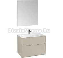 Мебель для ванной Villeroy & Boch Finion 80 sand matt lacquer, с настенным освещением