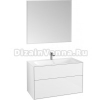 Мебель для ванной Villeroy & Boch Finion 100 glossy white lacquer, с настенным освещением