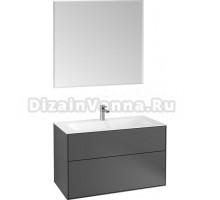 Мебель для ванной Villeroy & Boch Finion 100 anthracite matt lacquer, с настенным освещением