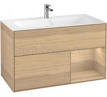 Тумба с раковиной Villeroy & Boch Finion G040PCPC 100 с подсветкой и освещением стены