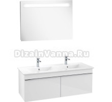 Мебель для ванной Villeroy & Boch Venticello 125 glossy white, с ручками хром