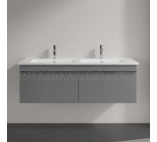 Тумба с раковиной Villeroy & Boch Venticello 125 glossy grey, с ручками хром