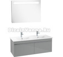 Мебель для ванной Villeroy & Boch Venticello 125 glossy grey, с ручками хром