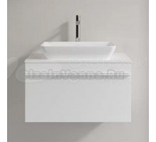 Тумба с раковиной Villeroy & Boch Venticello 75 glossy white, с белой ручкой