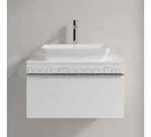 Тумба с раковиной Villeroy & Boch Venticello 75 glossy white, с ручкой хром