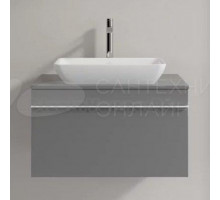 Тумба с раковиной Villeroy & Boch Venticello 75 glossy grey, с белой ручкой