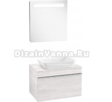 Мебель для ванной Villeroy & Boch Venticello 75 white wood, ручкой хром