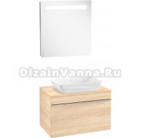 Мебель для ванной Villeroy & Boch Venticello 75 elm lmpresso, с ручкой хром