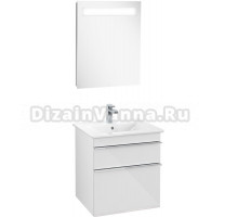 Мебель для ванной Villeroy & Boch Venticello 55 glossy white, с ручками хром