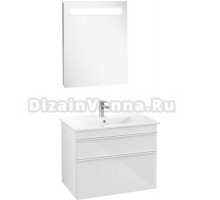 Мебель для ванной Villeroy & Boch Venticello 80 glossy white, с белыми ручками