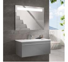 Мебель для ванной Villeroy & Boch Venticello 95 glossy grey, с белой ручкой