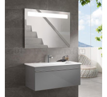 Мебель для ванной Villeroy & Boch Venticello 95 glossy grey, с ручкой хром