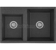 Мойка кухонная AQUATON Делия 78 DBL графит