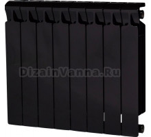 Радиатор биметаллический Rifar Monolit 500 8 секций, антрацит